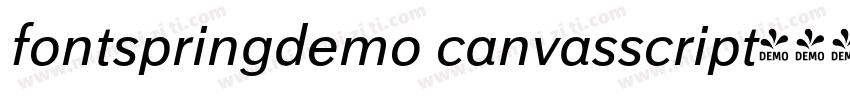 fontspringdemo canvasscript字体转换
